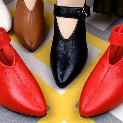 Chaussures à Talon Chunky et Bout Pointu pour Femmes