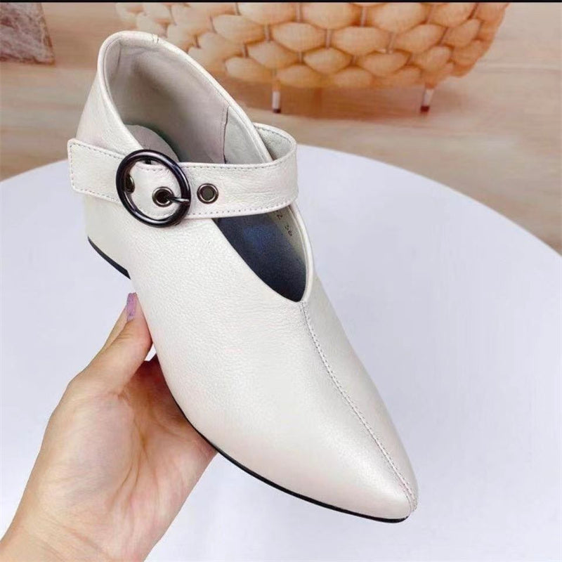 Chaussures à Talon Chunky et Bout Pointu pour Femmes