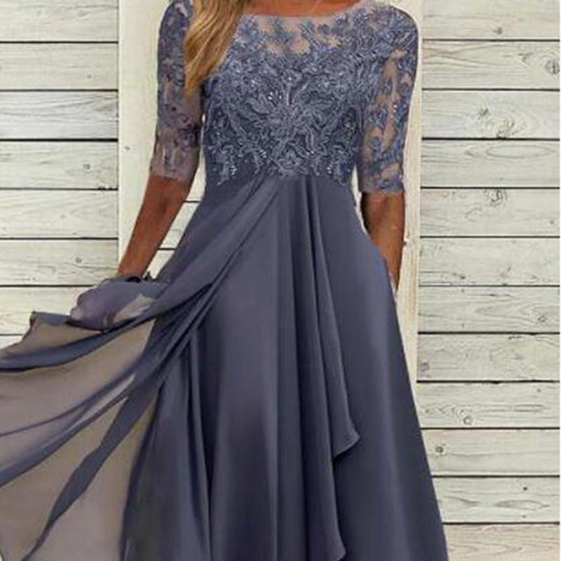 💖NOUVEAUTÉ - OFFRE À DURÉE LIMITÉE💖 Robe de cocktail fluide et élégante avec broderie