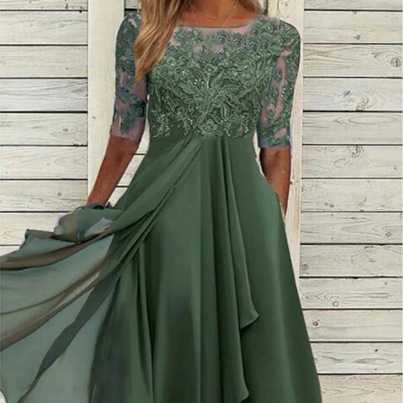 💖NOUVEAUTÉ - OFFRE À DURÉE LIMITÉE💖 Robe de cocktail fluide et élégante avec broderie