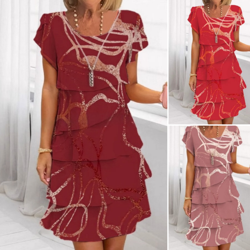 Robe élégante à volants pour femmes