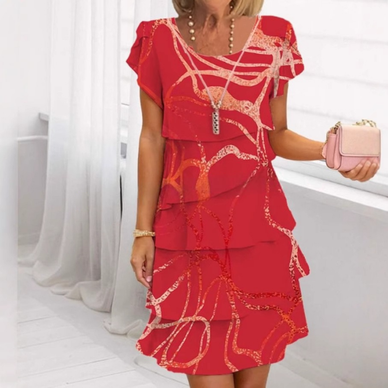 Robe élégante à volants pour femmes