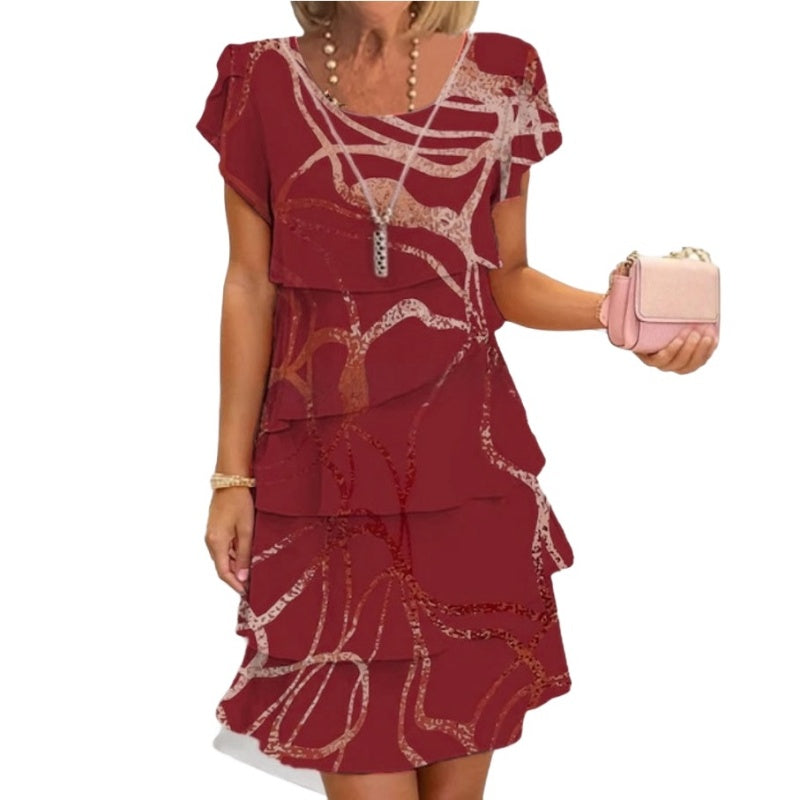 Robe élégante à volants pour femmes