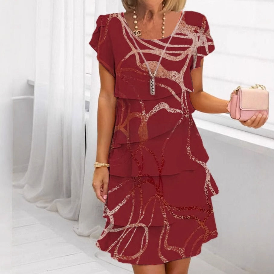 Robe élégante à volants pour femmes