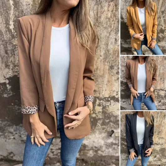 🌸Blazer élégant pour femmes avec doublure en imprimé léopard