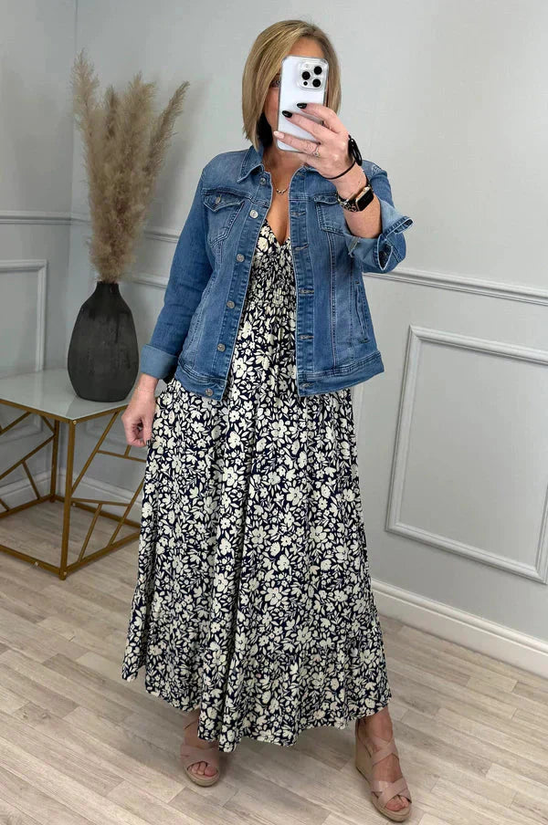 Robe léopard avec taille froncée
