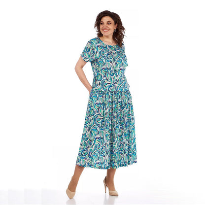 🔥Promotion - 50% de réduction🎉Robe d'été en mousseline à motifs