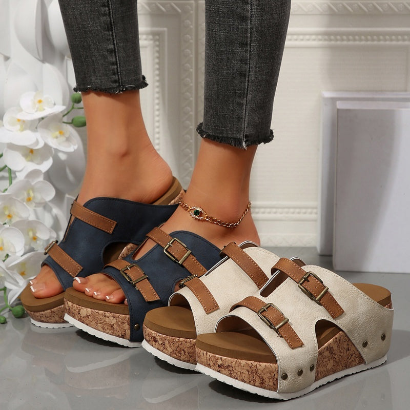 Sandales Femme à Plateforme avec Découpes
