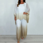 Ensemble top et pantalon ample et fluide Mesh Mix Dip Dye