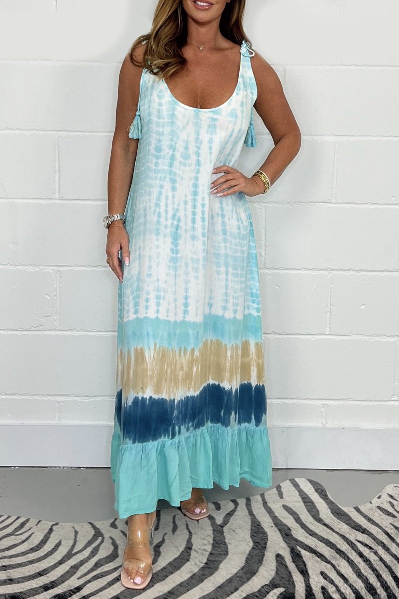 🔥ACHETEZ 2 ET OBTENEZ 8 % DE RÉDUCTION💝Robe longue Tye Dye