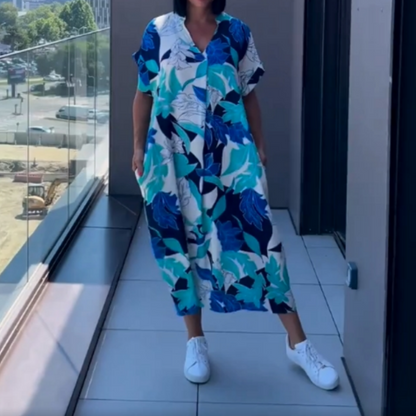 ✨Casual élégant imprimé V - cou robe pour les femmes(🔥50% de réduction)