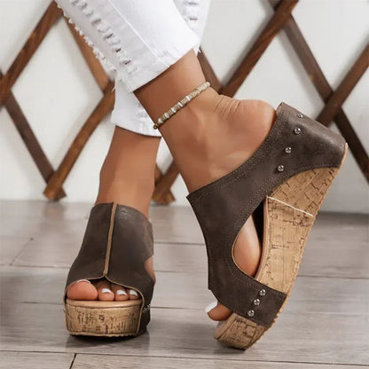 💐50% DE RÉDUCTION✨Sandales Compensées à Soutien Orthopédique – Confort Absolu pour vos Pieds 👣