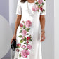 🌸 Spécial printemps 💐 Robe à manches courtes Rose Bloom