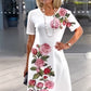 🌸 Spécial printemps 💐 Robe à manches courtes Rose Bloom