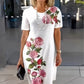 🌸 Spécial printemps 💐 Robe à manches courtes Rose Bloom