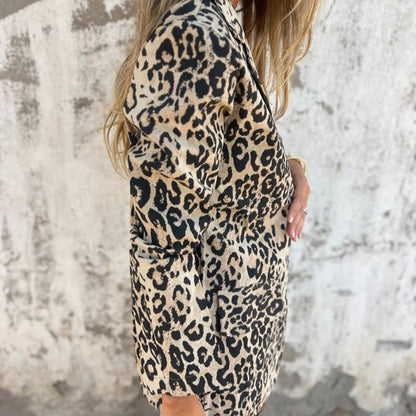 Blazer imprimé léopard tendance pour femme