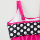 🌊 PROMO LIMITÉE 50% DE RÉDUCTION ! 👙 Maillot de Bain 2 Pièces à Pois – Style Rétro, Blocs de Couleurs & Bretelles Réglables 🏖️