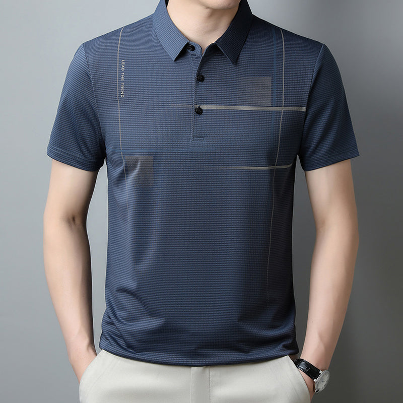 ⏳50% de réduction pour une durée limitée ! T-shirt à revers respirant Relaxed Cool pour hommes