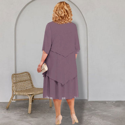 👗50% de réduction🔥Robe midi superposée Plus Size
