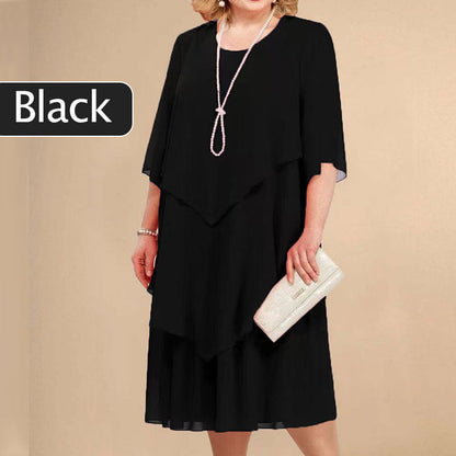 👗50% de réduction🔥Robe midi superposée Plus Size
