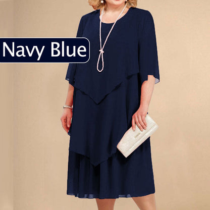 👗50% de réduction🔥Robe midi superposée Plus Size