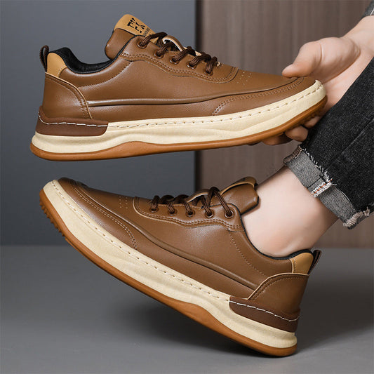 Baskets décontractées et confortables en cuir PU pour hommes