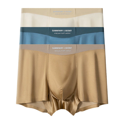 Caleçon de luxe léger en satin, soie glacée et respirant pour hommes