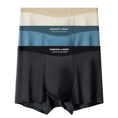 Caleçon de luxe léger en satin, soie glacée et respirant pour hommes