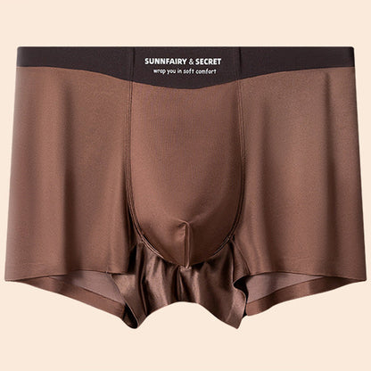Caleçon de luxe léger en satin, soie glacée et respirant pour hommes