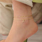 🌹Bracelet de cheville dorée superposé pour femmes