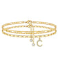 🌹Bracelet de cheville dorée superposé pour femmes