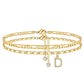 🌹Bracelet de cheville dorée superposé pour femmes