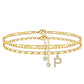 🌹Bracelet de cheville dorée superposé pour femmes