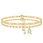 🌹Bracelet de cheville dorée superposé pour femmes