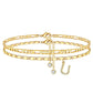 🌹Bracelet de cheville dorée superposé pour femmes