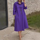 Robe unie décontractée pour femme avec poches pratiques