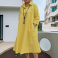 Robe unie décontractée pour femme avec poches pratiques