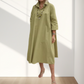 Robe unie décontractée pour femme avec poches pratiques