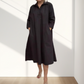 Robe unie décontractée pour femme avec poches pratiques
