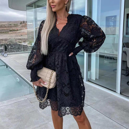 Sexy Hollow Out Lace Women's Dresses