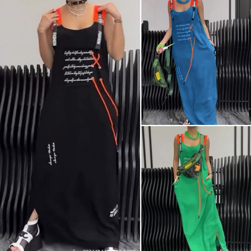 💖Dernier jour de soldes -50%💖Robe décontractée imprimée sans manches pour femme