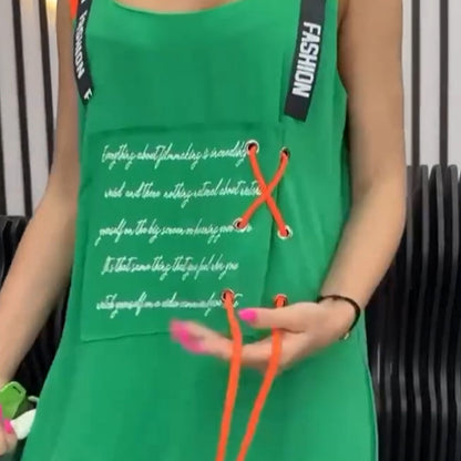 💖Dernier jour de soldes -50%💖Robe décontractée imprimée sans manches pour femme