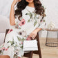 ⏳ Temps limité 50% de réduction ! 🌸👗Robe en mousseline de soie rouge avec pétales