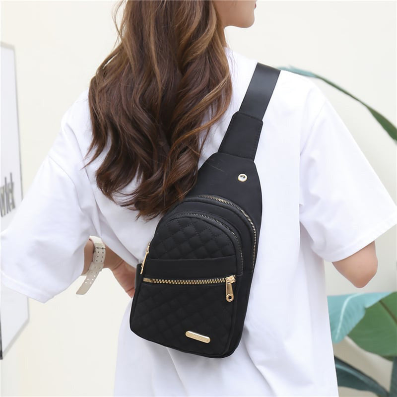 🔥 40 % DE RÉDUCTION ! 🛍️🎒Poche poitrine métal légère – Pratique avec passage pour câble 🎒🎀