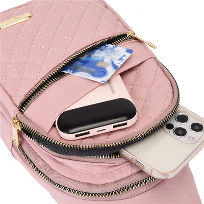 🔥 40 % DE RÉDUCTION ! 🛍️🎒Poche poitrine métal légère – Pratique avec passage pour câble 🎒🎀