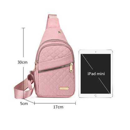 🔥 40 % DE RÉDUCTION ! 🛍️🎒Poche poitrine métal légère – Pratique avec passage pour câble 🎒🎀