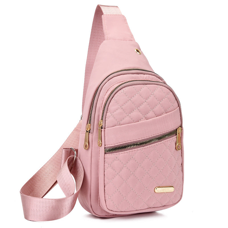 🔥 40 % DE RÉDUCTION ! 🛍️🎒Poche poitrine métal légère – Pratique avec passage pour câble 🎒🎀