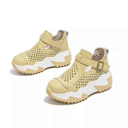 Dernier jour 50% de réduction🔥Chaussures d'été respirantes à semelles épaisses et ajourées pour femmes