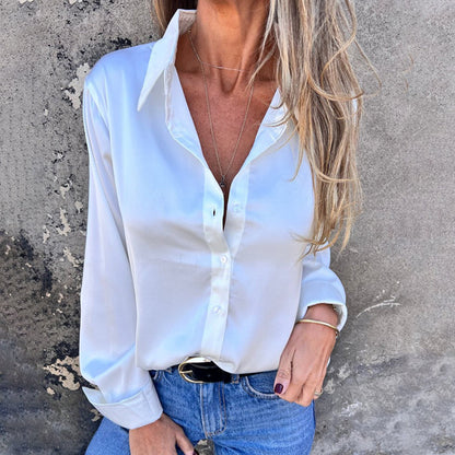 🌴Summer Specials 49% OFF👔Elegant Satin Long Sleeve Shirt