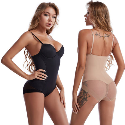 🔥 Offre spéciale 50 % de réduction 🔥Body Shapewear avec soutien-gorge | Taille réglable amincissante froncée✨